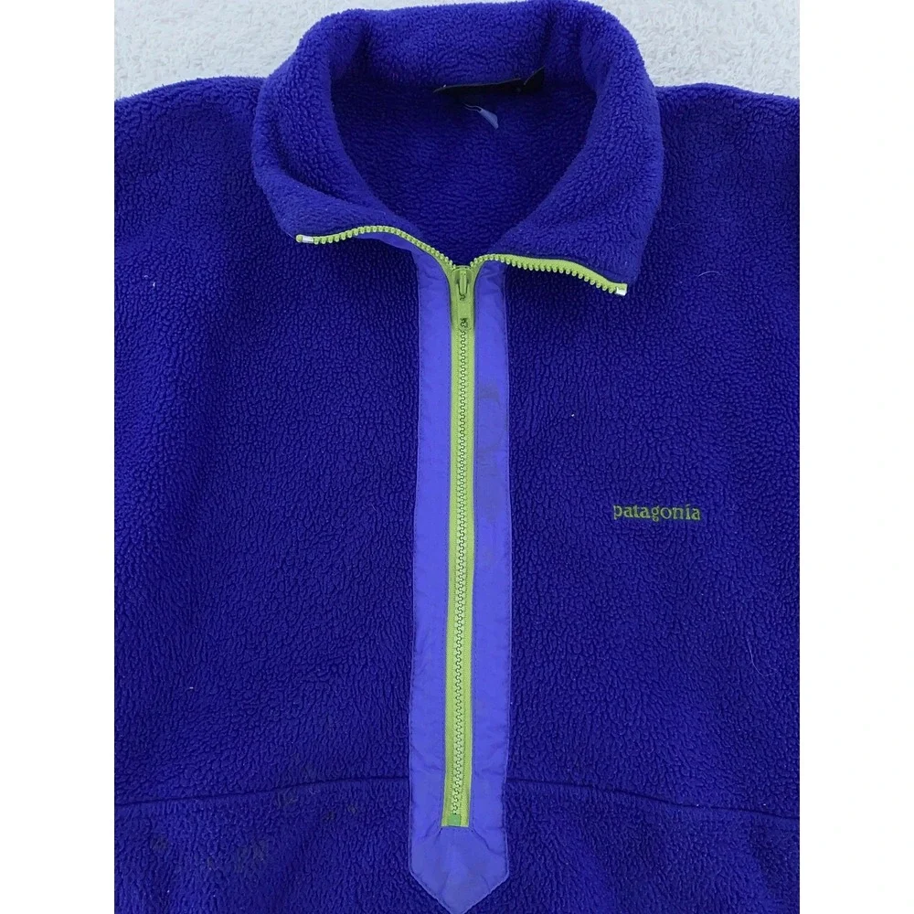Vintage Patagonia Fleece Half Zip Pullover‎ Sweater Mens Small Made USA 90s